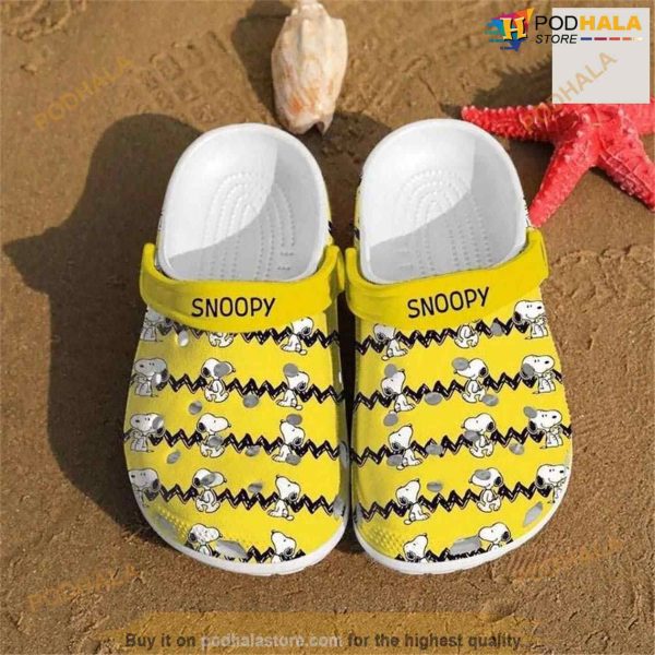 Personalised Snoopy Charlie Brown Peanuts Custom Rubber Crocs Crocband Clogs