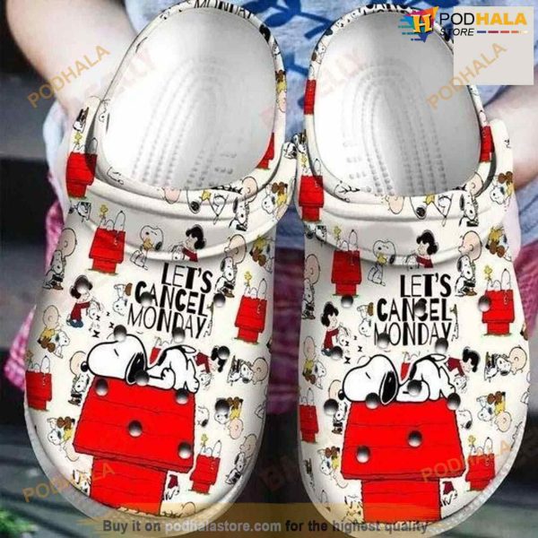 Personalised Snoopy Let’s Cancel Money Custom Rubber Crocs Crocband Clogs