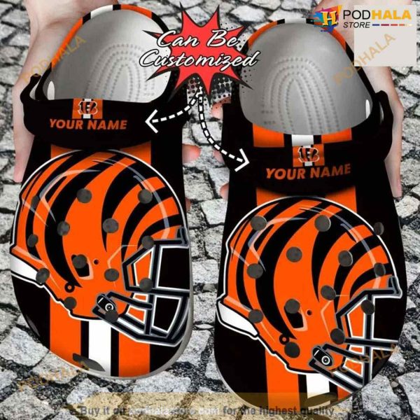 Personalized Cincinnati Bengals Team Helmets Crocs Clog Shoes