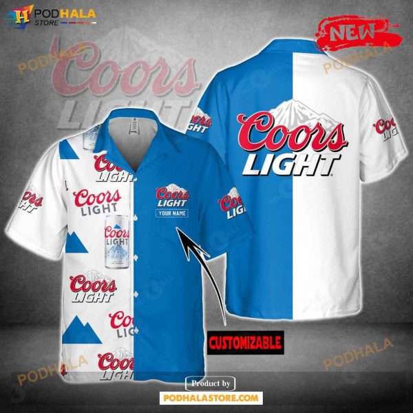 Personalized Coors Light Mix Color Design Hawaiian Shirt