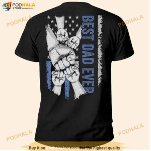 Personalized Dad Raised Fist Bump Shirt Custom Fathers Day Gift 3