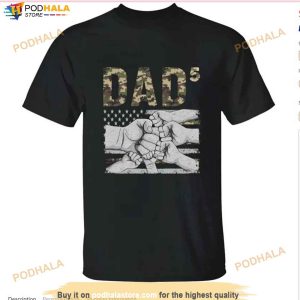 Personalized Dad Raised Fist Bump T shirt Fathers Day Gift Custom Kids Names 4