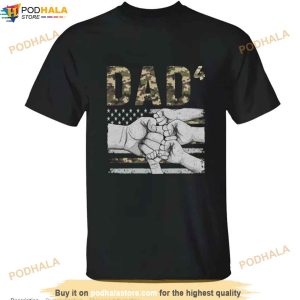 Personalized Dad Raised Fist Bump T shirt Fathers Day Gift Custom Kids Names 5