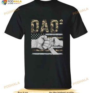 Personalized Dad Raised Fist Bump T shirt Fathers Day Gift Custom Kids Names 6