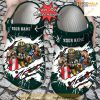 Personalized Green Bay Packers Mascot Ripped Flag Clog Shoes Crocs