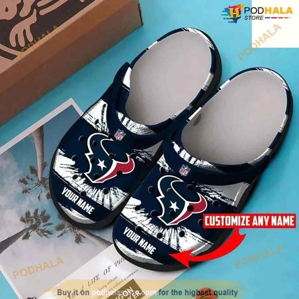 Personalized Houston Texans NFL Crocs Crocband Clogs