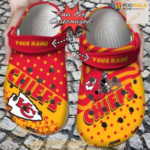 Personalized Kansas City Chiefs Team Polka Dots Colors Crocs Crocs Clog Shoes