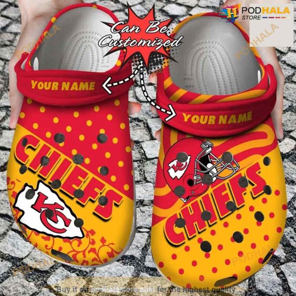 Personalized Kansas City Chiefs Team Polka Dots Colors Crocs Crocs Clog Shoes