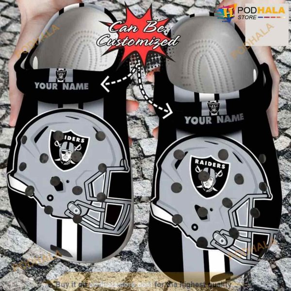 Personalized Las Vegas Raiders Team Helmets Crocs Clog Shoes