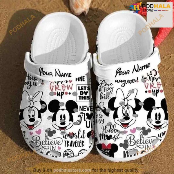 Personalized Mickey Mouse Movie Character Cartoon Crocs Clogs Crocband Shoes
