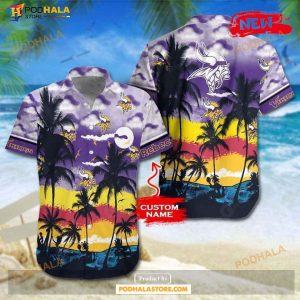 Personalized Minnesota Vikings NFL Gift For Fan Personalized Hawaiian Shirt