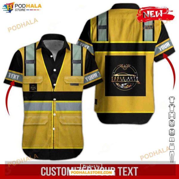 Personalized Name Heavy Equipment Yellow Color Design For Summer Hawaiian Shirt