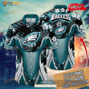 Philadelphia Eagles Floral NFL Baseball Jersey Shirt –