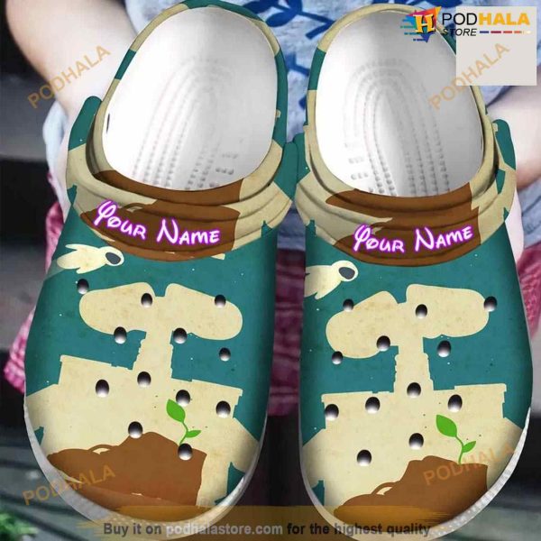 Personalized Name Wall E Crocs Clogs Shoes Comfortable For Mens Womens Classic Clog