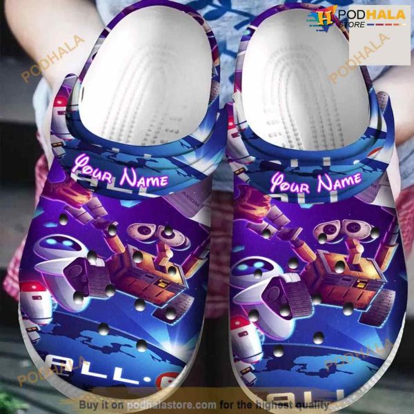 Personalized Name Wall E Poster Crocs Clog Shoes Comfortable For Women Men