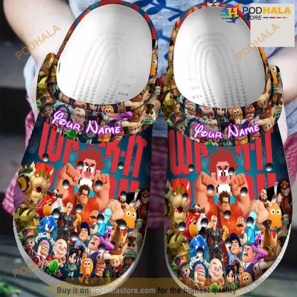 Personalized Name Wreck It Ralph Crocs Shoes Comfortable For Mens Womens