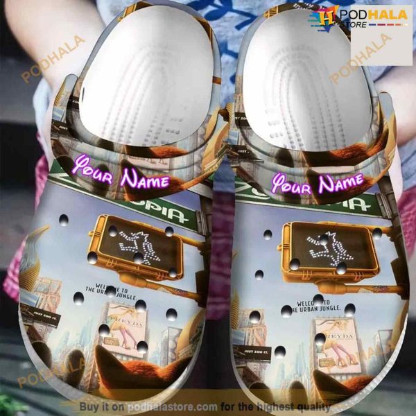 Personalized Name Zootopia Crocs Clog Shoes Crocs For Women