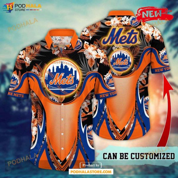 Personalized New York Mets MLB Flower Summer Baseball Hawaiian Shirt