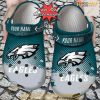 Personalized Philadelphia Eagles Half Tone Drip Flannel Crocs Clog Shoes