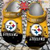 Personalized Pittsburgh Steelers Half Tone Drip Flannel Crocs Clog Shoes