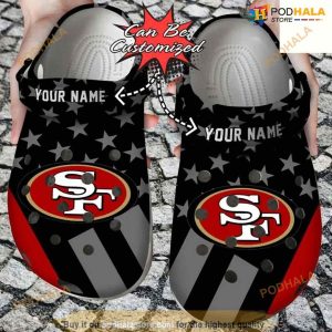 Personalized San Francisco 49ers Star Flag Clog Shoes Crocs