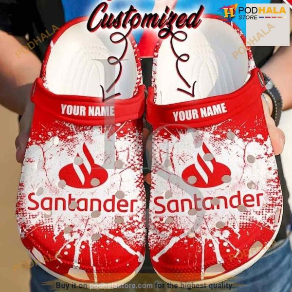 Personalized Santander Crocs Clog Shoes
