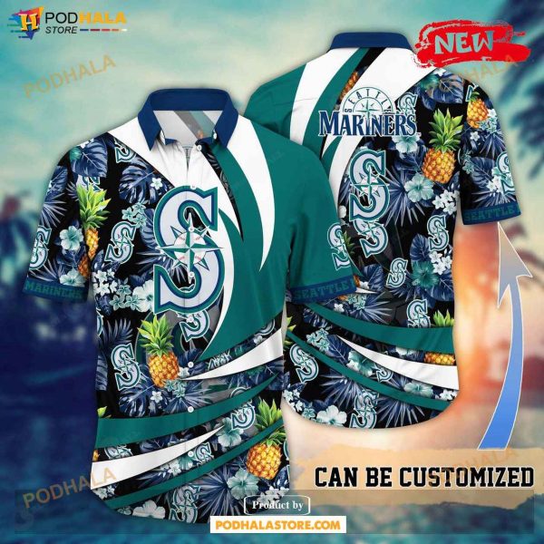 Personalized Seattle Mariners MLB Flower Pineapple Summer Baseball Hawaiian Shirt