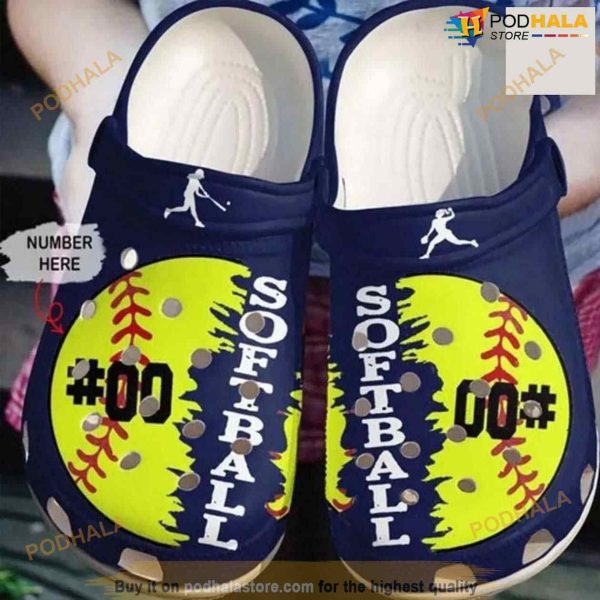Personalized Softball Love Crocs Clog Shoes For Men Women