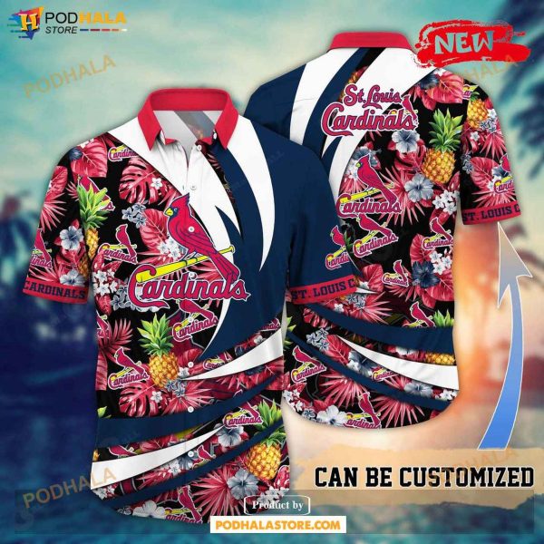 Personalized St. Louis Cardinals MLB Flower Pineapple Summer Baseball Hawaiian Shirt