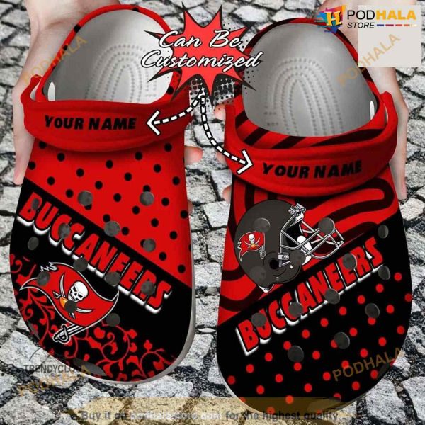Personalized Tampa Bay Buccaneers Polka Dots Colors Crocs Clog Shoes