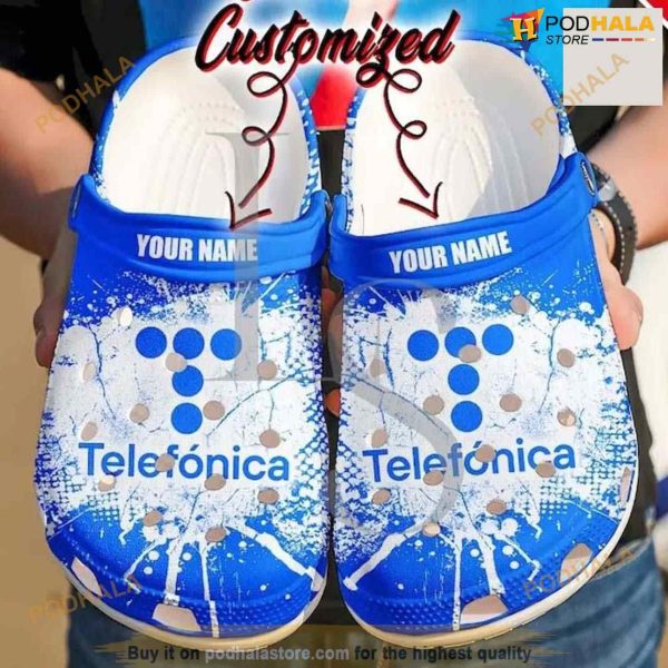 Personalized Telefonica Crocs Clog Shoes