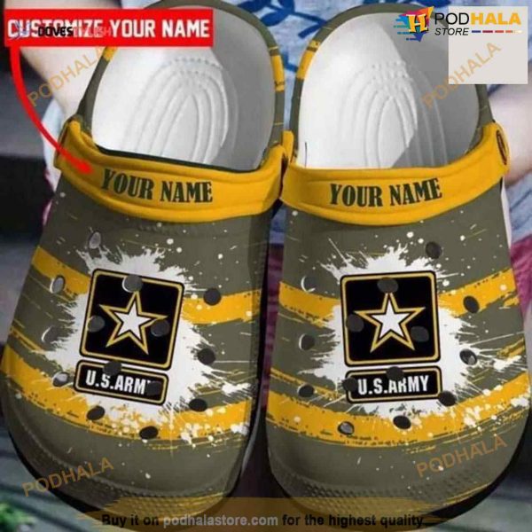Personalized The Us Army Crocbland Crocs Clog Birthday Gift For Boy Girl Son Daughter Kids