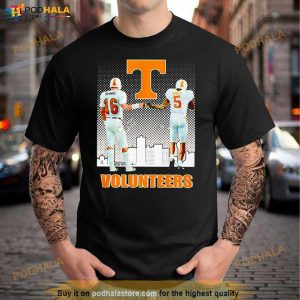 Peyton Manning And Hendon Hooker Tennessee Volunteers Signatures Shirt 2