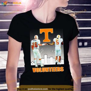 Peyton Manning And Hendon Hooker Tennessee Volunteers Signatures Shirt 3