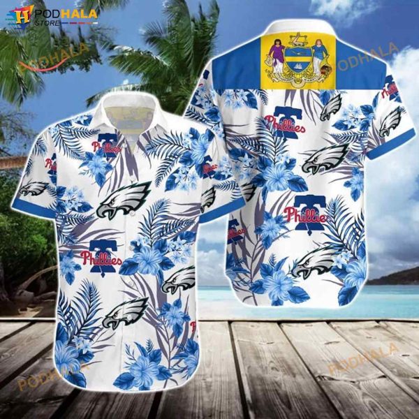 Philadelphia Eagles Phillies 3D Funny Hawaiian Shirt