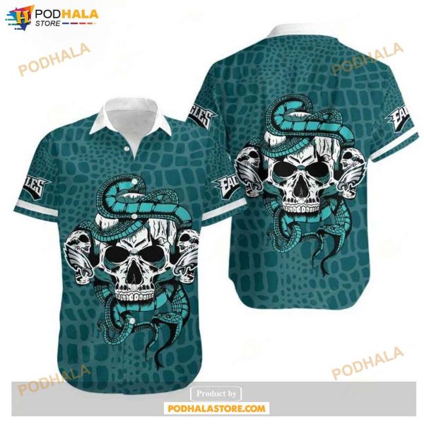 Philadelphia Eagles Snake And Skull Hawaii Shirts Summer Collections
