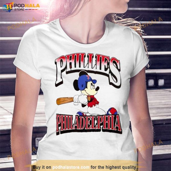 Philadelphia Phillies Disney Mickey Mouse Baseball Shirt