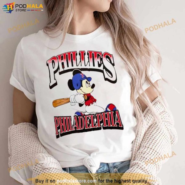 Philadelphia Phillies Disney Mickey Mouse Baseball Shirt