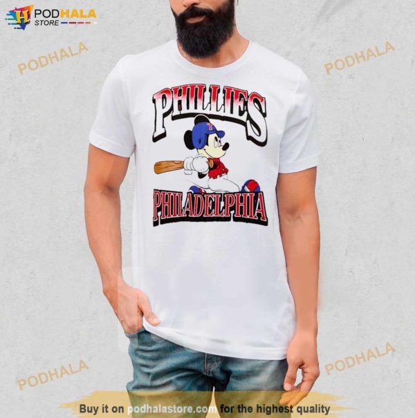 Philadelphia Phillies Disney Mickey Mouse Baseball Shirt