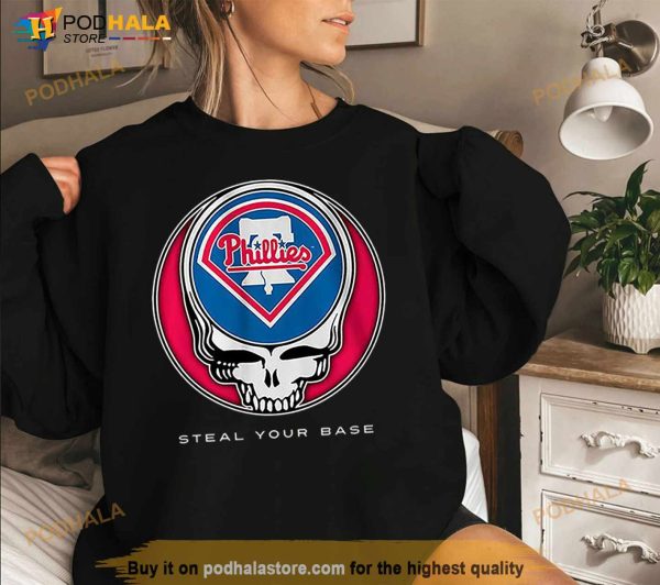 Philadelphia Phillies Grateful Dead Steal Your Base Shirt