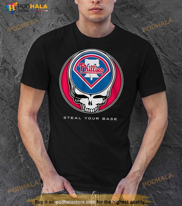 Philadelphia Phillies Grateful Dead Steal Your Base Shirt