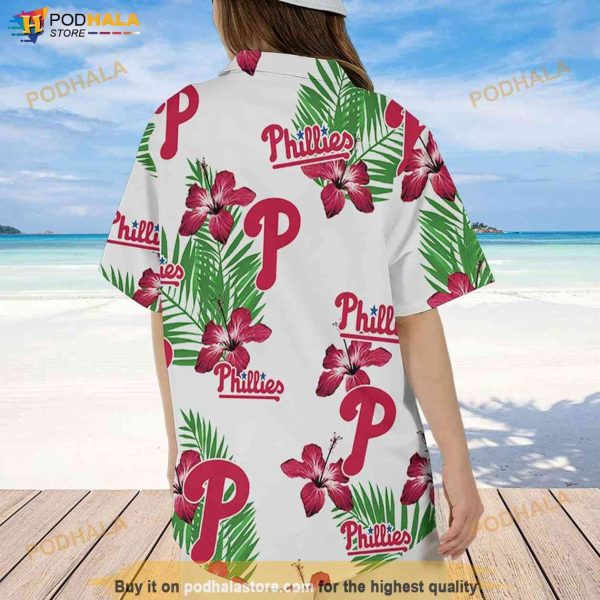 Philadelphia Phillies MLB Hawaiian Shirt Hibiscus Flower Pattern, Summer Vacation Gift