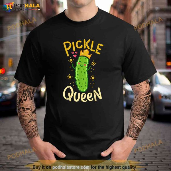 Pickle Queen Vegan Funny Cucumber Vegetable Shirt
