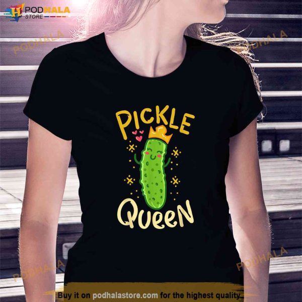 Pickle Queen Vegan Funny Cucumber Vegetable Shirt