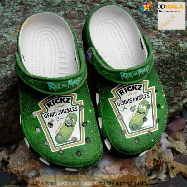 Pickle Rick Adult Size Crocs Clog Shoes