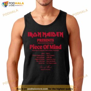 Piece Of Mind 40th Anniversary Tracklist Shirt 3