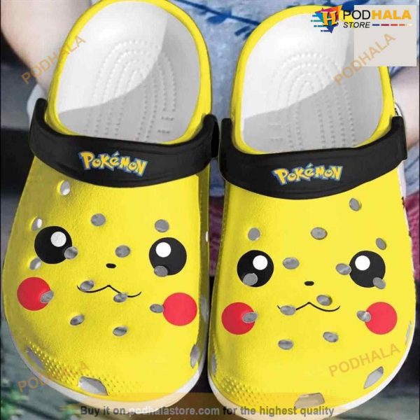Pikachu Pokemon Adult Size Crocs Clog Shoes