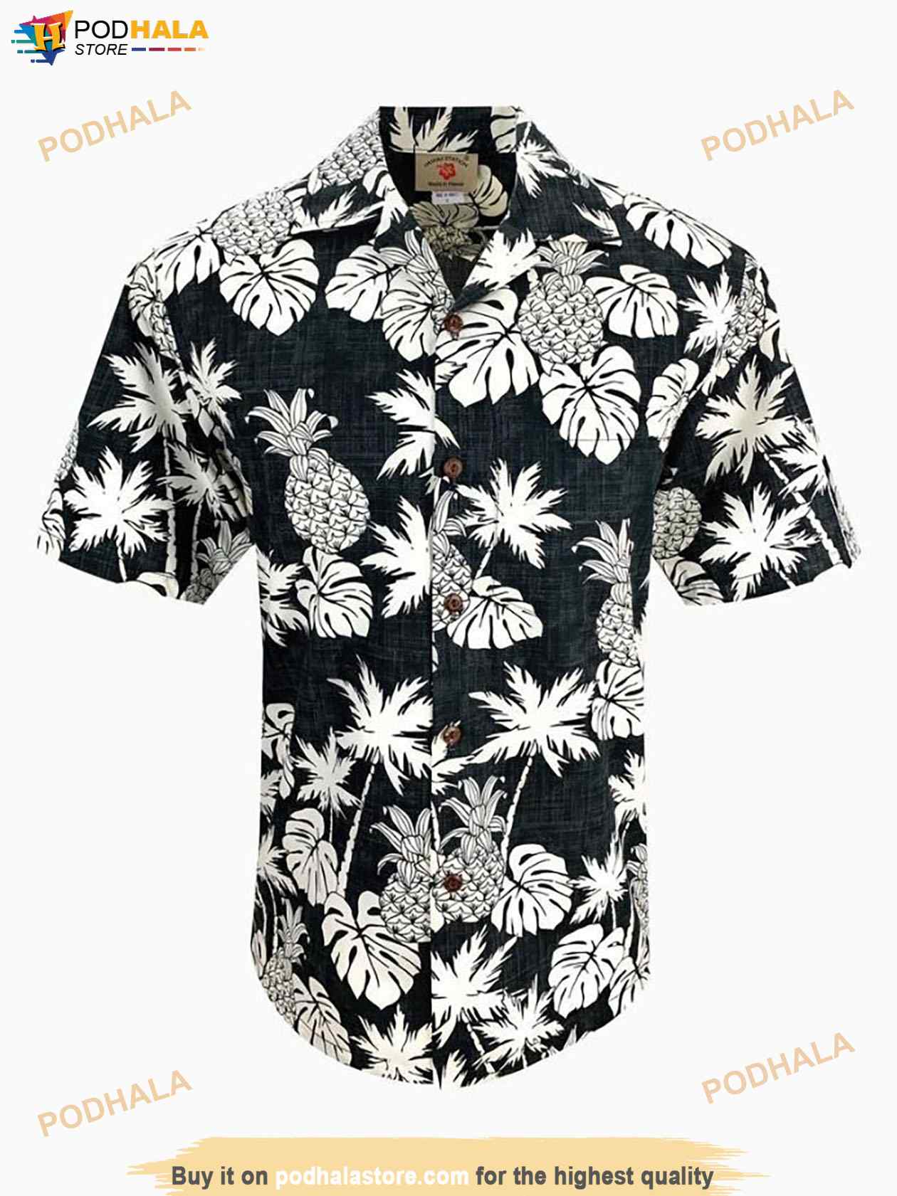Pineapple Leaf Print Made In Funny Hawaiian Shirt Pineapple Leaf Print Made In Funny Hawaiian Shirt
