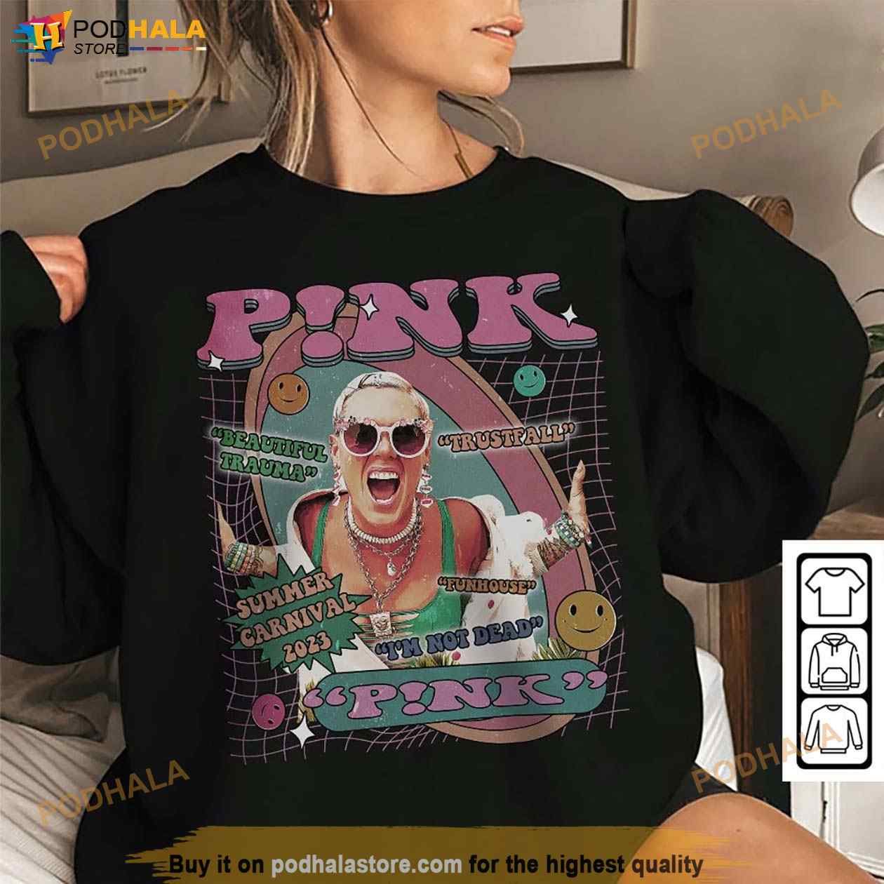 P!nk Pink Singer Summer Carnival 2023 T-Shirt - Bring Your Ideas, Thoughts  And Imaginations Into Reality Today