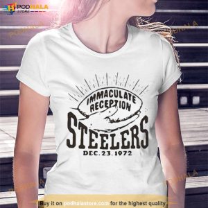 Pittsburgh Steelers Franco Harris Homage Gold Immaculate Reception T Shirt 2